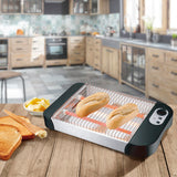 Tostador Plano 600W Con Regulador Negro