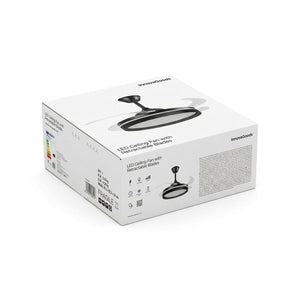 Ventilador de Techo con Luz LED, 4 Aspas Retráctiles y Mando a Distancia InnovaGoods