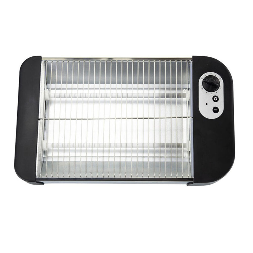 Tostador Plano 600W Con Regulador Negro