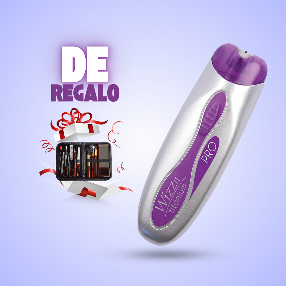 Depiladora con discos de titanio de alta precisión + Set de manicura.