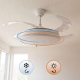 Ventilador de Techo con Luz LED RGB, 4 Aspas Retráctiles y Mando a Distancia InnovaGoods